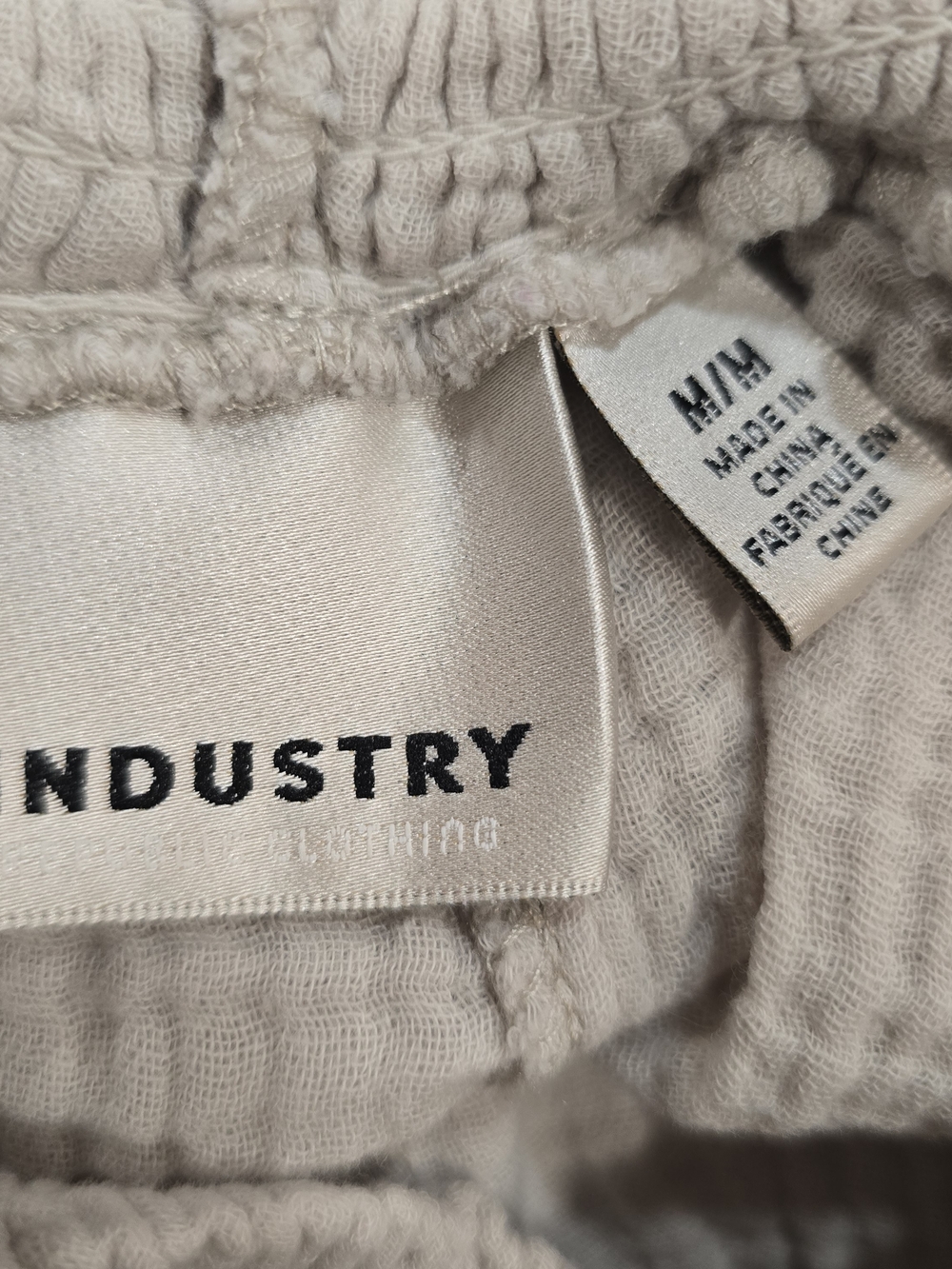 Industry - Wide Leg Breezy Gauze Pants in Light Beige - Picture 4 of 5